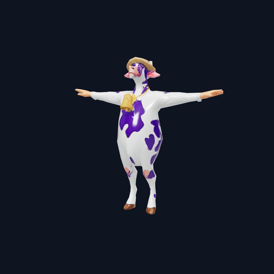 Purple Cow Character model pack